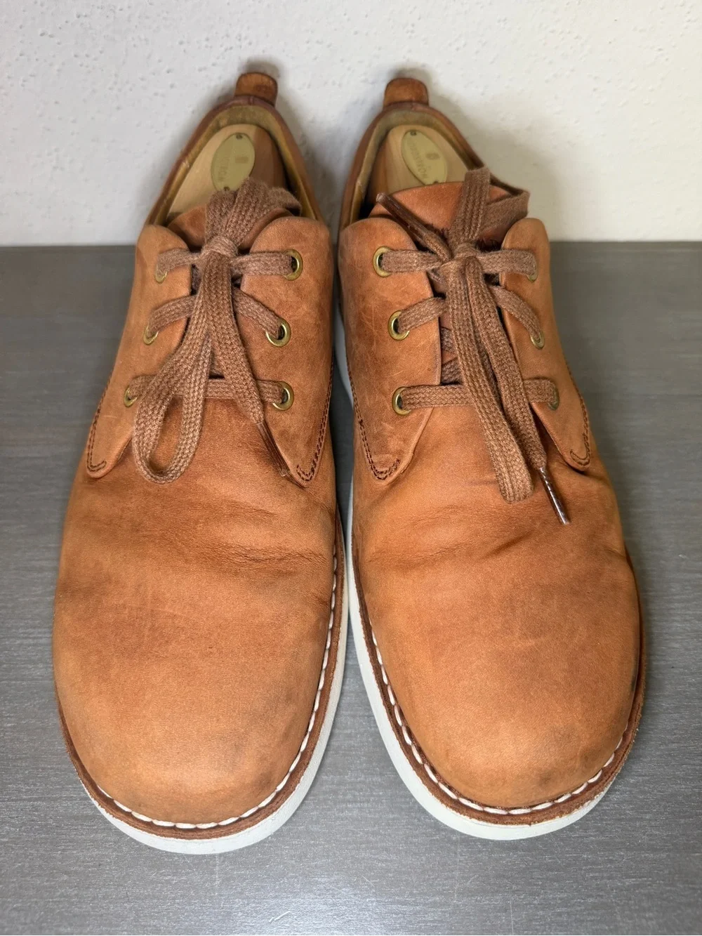 Samuel Hubbard Free Mens Size 10M Oxford Shoes Brown Leather Vibram Sole
